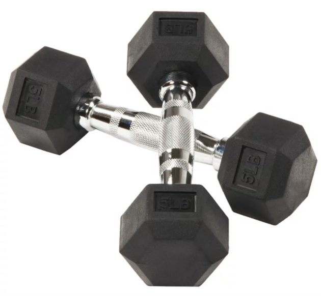 BalanceFrom Rubber Hex Dumbbells